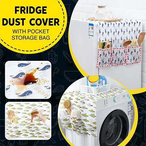 Fridge Dust Cover With Pocket Storage Bag🔥Buy 2 Save $5🔥
