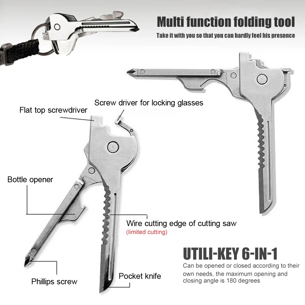 6-in-1 Multi-Functional Keychain Multi-tool--buy 2 get 2 free!