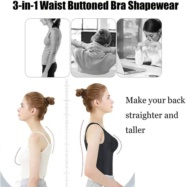 🔥Buy 2 Get 1 Free🔥3-in-1 Waist Buttoned Bra Shapewear