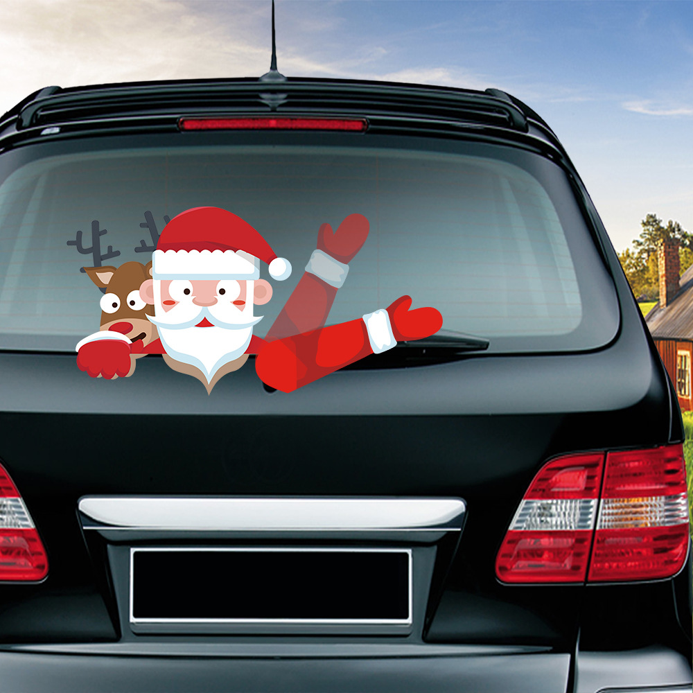 Santa & Deer Car Wiper Sticker