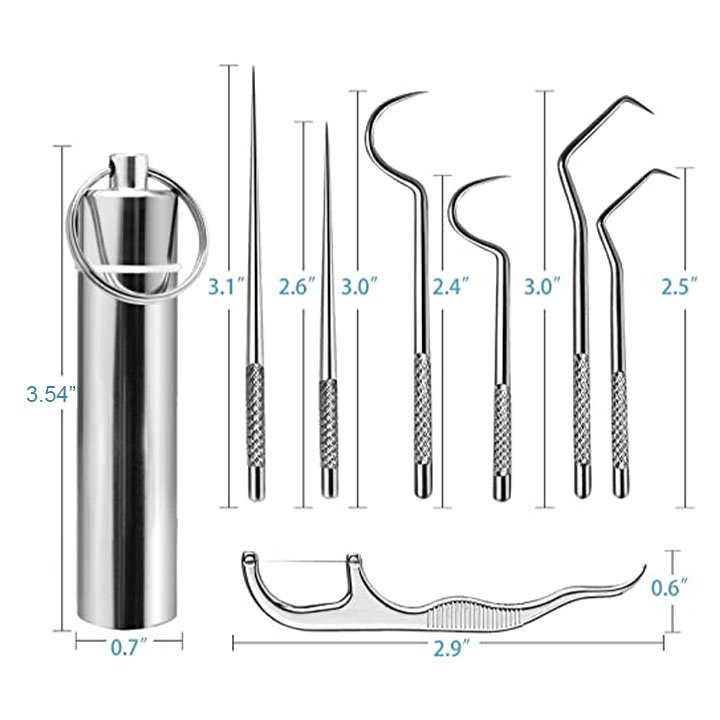 🔥Hot Sale - SAVE 50% OFF - Stainless Steel Toothpick Set 7pcs(🔥BUY 1 GET 1 FREE)