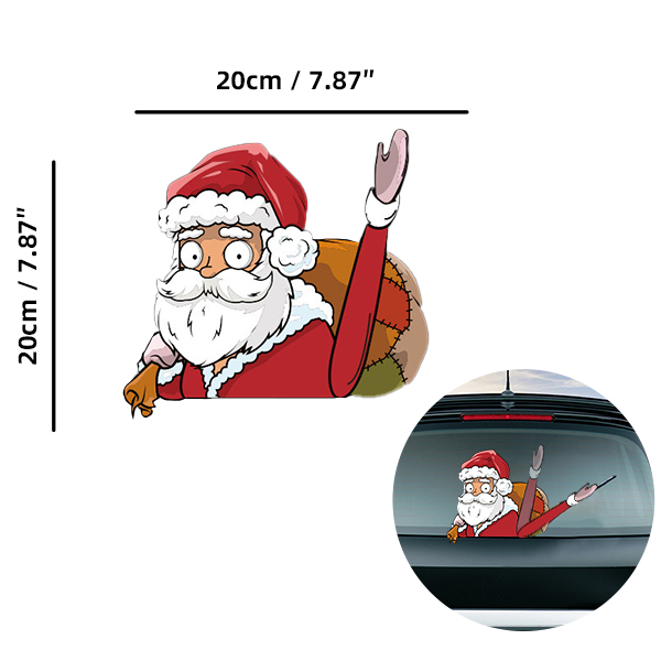 Santa-02 Car Wiper Sticker