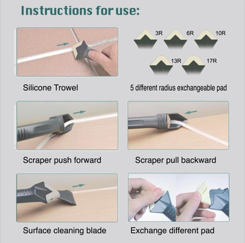 3 in 1 Upgraded Silicone Caulking Tools