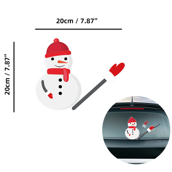 Snowman-02 Car Wiper Sticker
