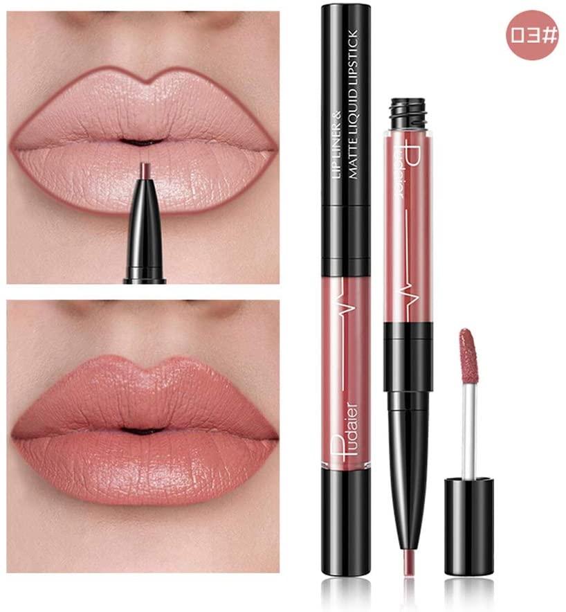 2 in 1 Double-end Lipstick Lipliner - Liquid Lipstick