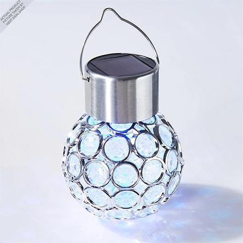 Solar-Powered Multi-Color LED Crystal Ball