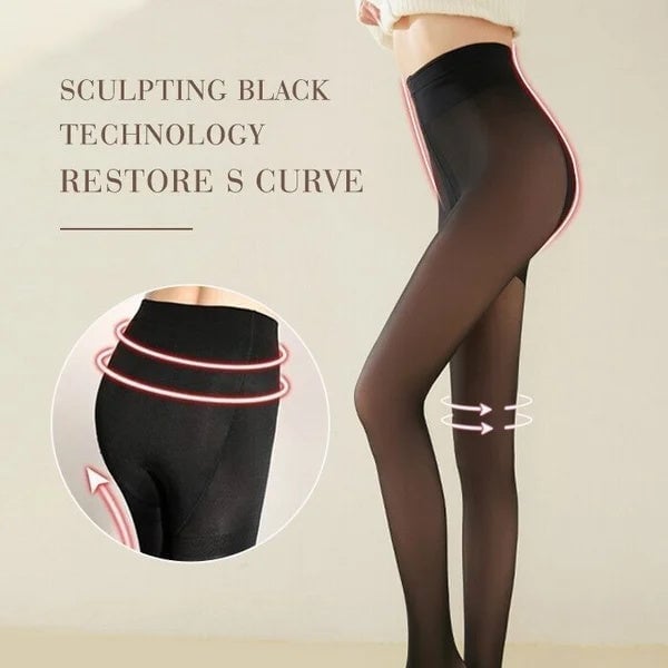 【CHRISTMAS PRE SALE 🎅 - SAVE 50% OFF】Flawless Legs Fake Translucent Warm Plush Lined Elastic Tights