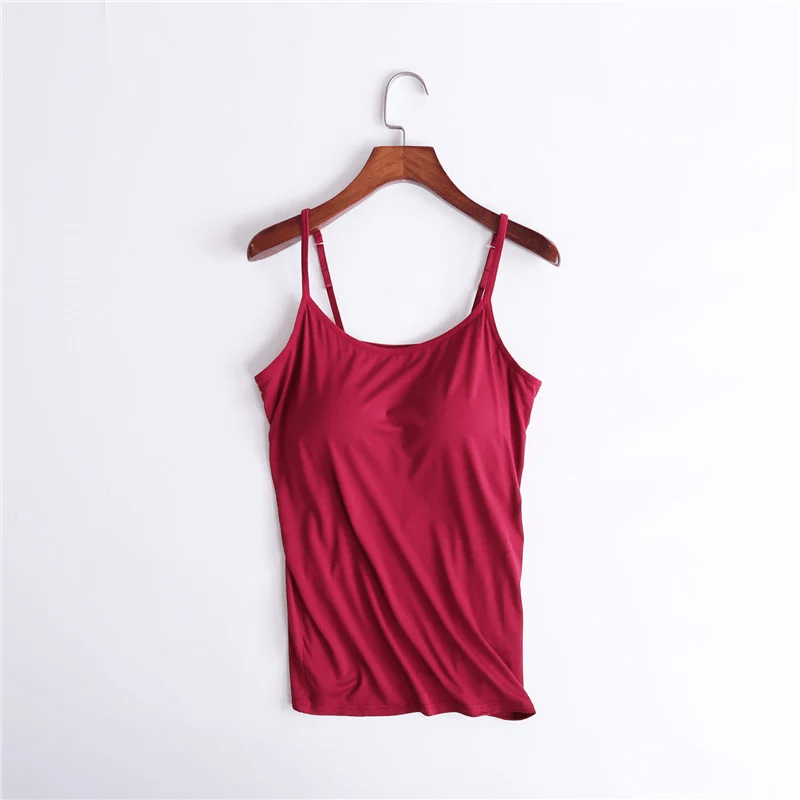 Cami Bra – Women’s Camisole With Built In Padded Bra Vest 💕🎁