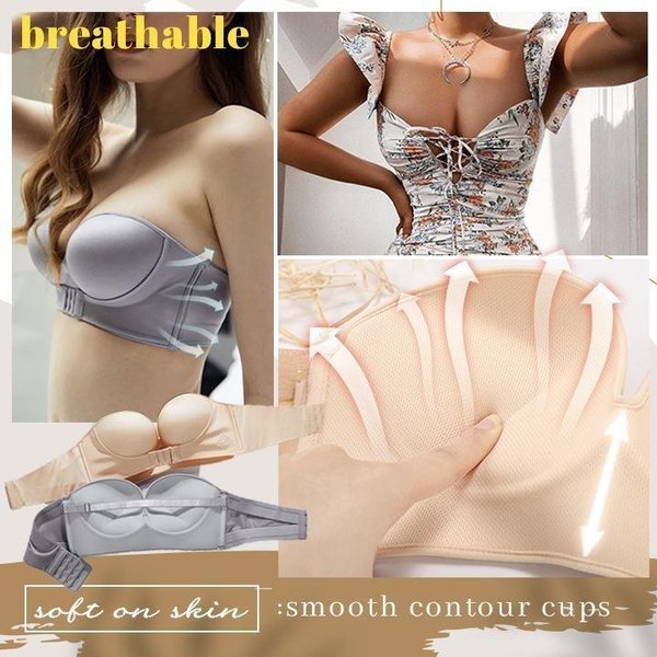 Invisible strapless non-slip sexy no steel ring tube top