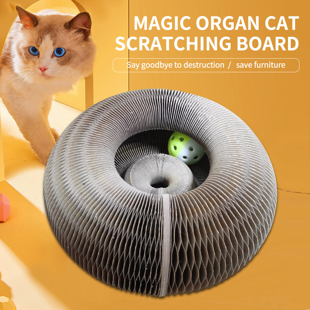 😺Magic Organ Cat Scratching Board-Comes With A Toy Bell Ball