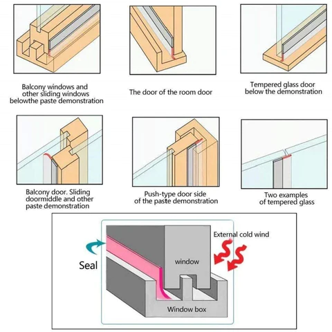 Self Adhesive Window Gap Sealing Strip