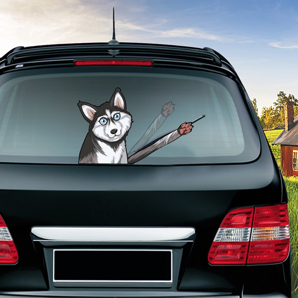 Husky Car Wiper Sticker