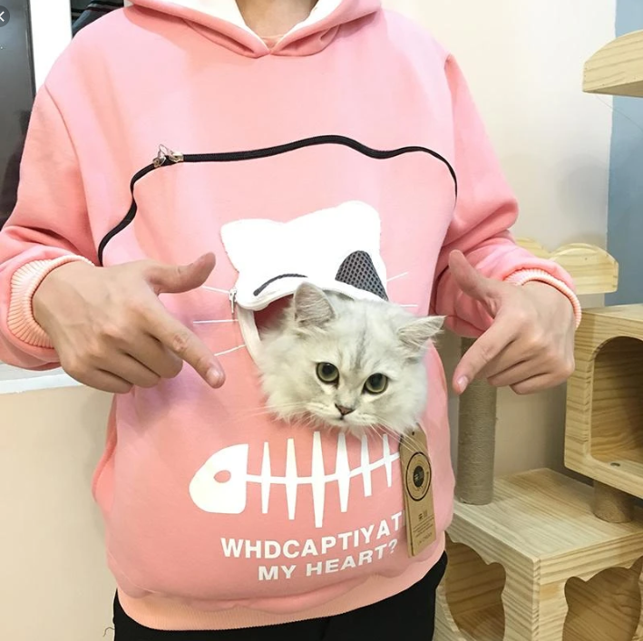 Sweatshirt Animal Pouch Hood Tops