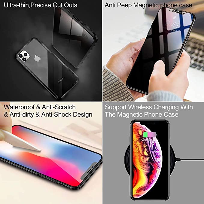 Magnetic Adsorption Anti-peeping iPhone Case
