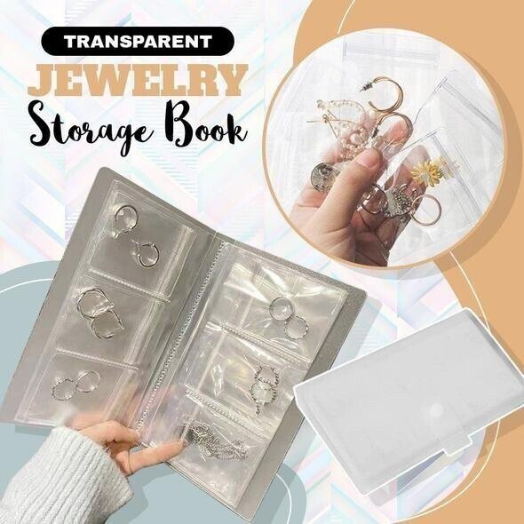 Transparent Jewellery Storage Book Set