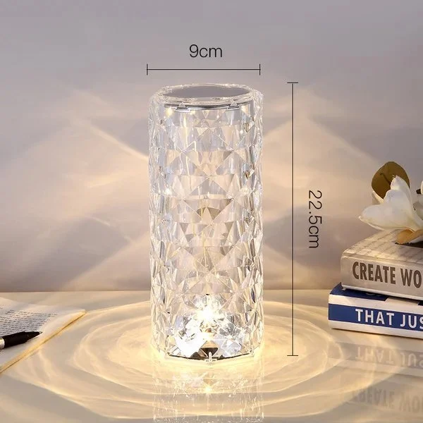 2023 New Touching Control Rose Crystal Lamp