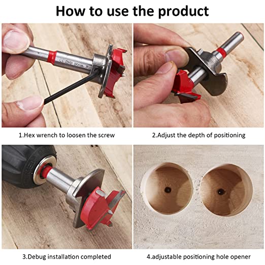 Positioning Woodworking Drill Bit