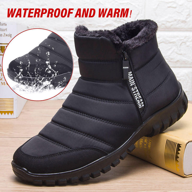 (🎁2022-Christmas Hot Sale- 45% OFF)-Men's Waterproof Warm Cotton Zipper Snow Ankle Boots