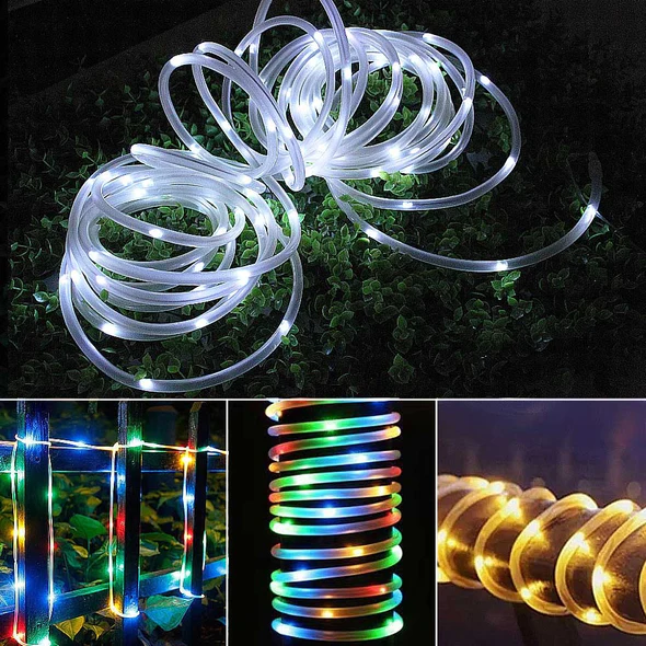 Solar-Powered Outdoor Light Strips(100 LEDs)