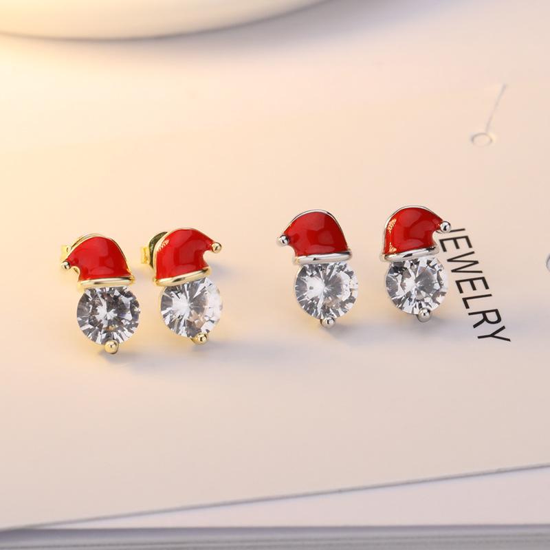 Fashion Christmas Zircon Earrings Best Gifts