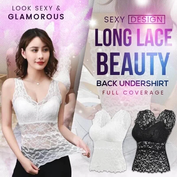 🎁New Year 2023 Sale🎁Long Lace Beauty Back Undershirt