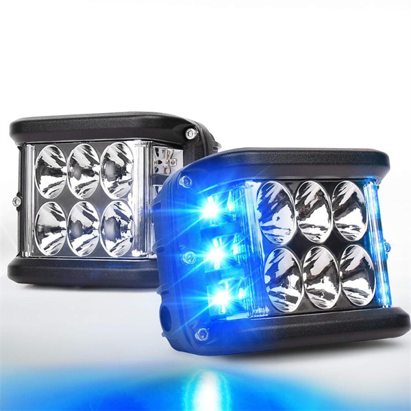 3.75'' Dual Side Shooter Dual Color Strobe Cree Pods for Truck ATV Boat