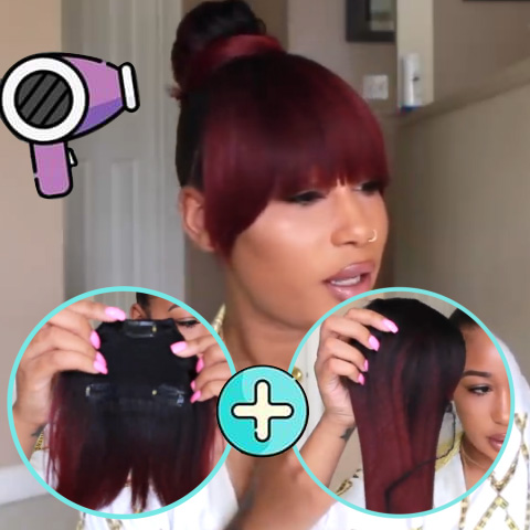 Hair Bangs and Bun Or Ponytail Extension Set(Buy 2 For Free Shipping)