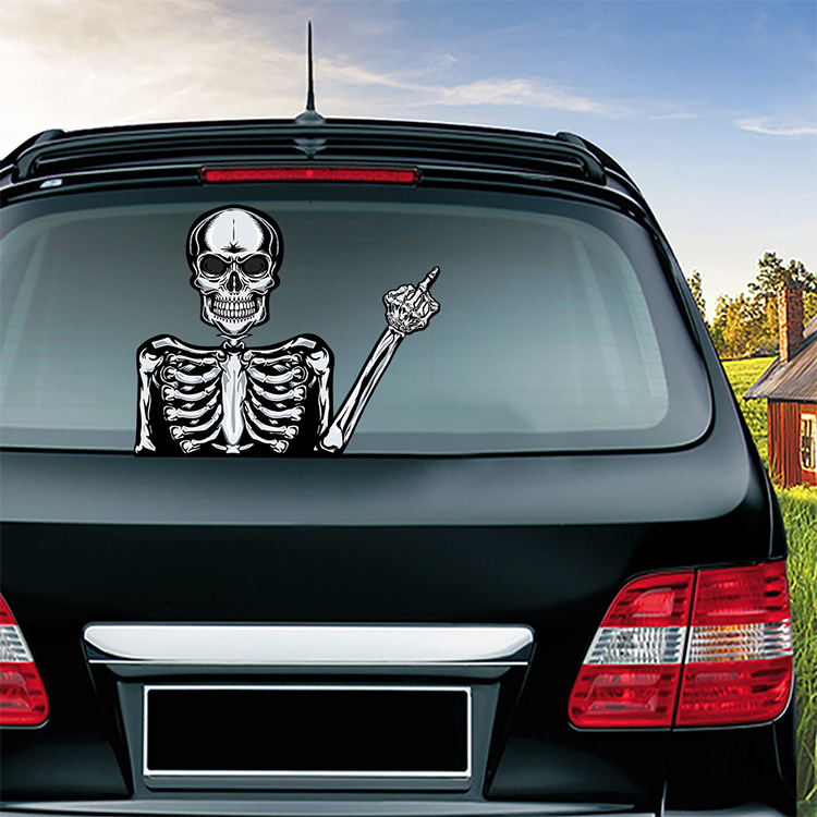 Skull Car Wiper Sticker