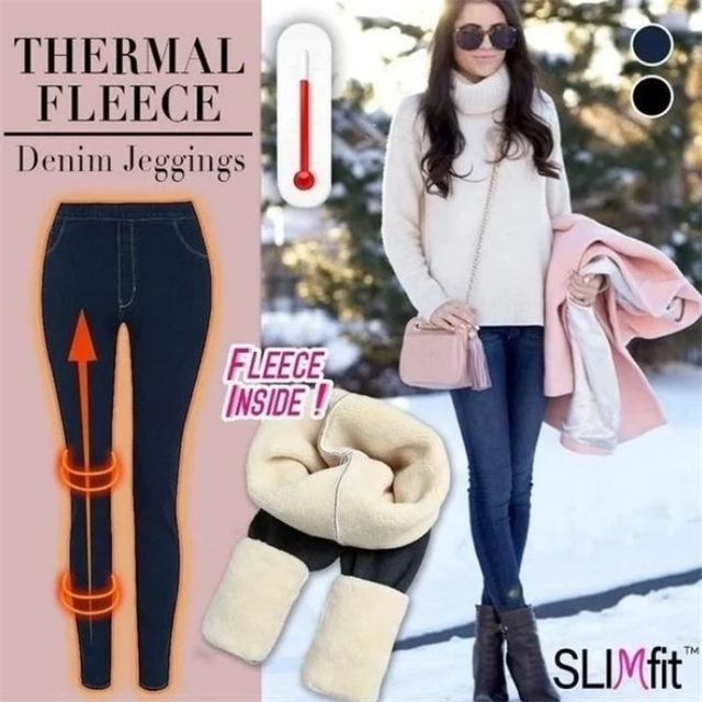 Winter Hot-sale🔥-Thermal Fleece Denim Jeggings
