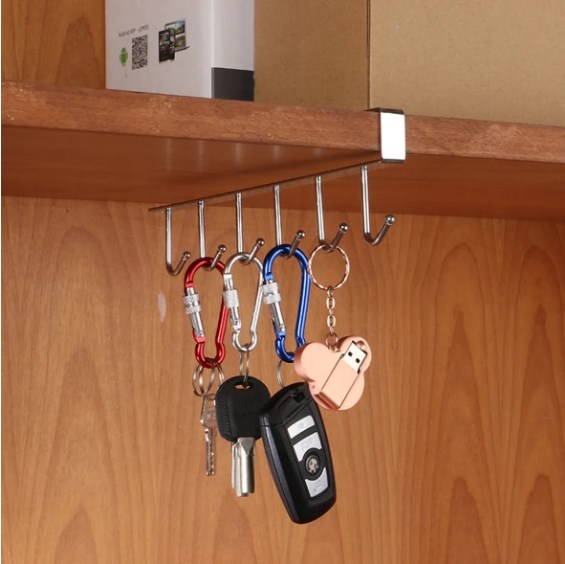 Under-Cabinet Hanger Rack(6 Hooks)
