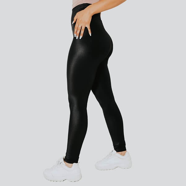 S-shaped Women's PU leather leggings S-5XL Size