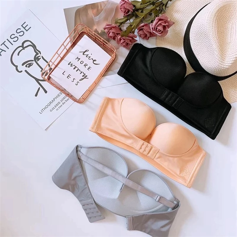 Invisible Strapless Super Push Up Bra