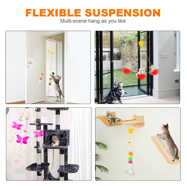 Adjustable Hanging Bugs Self-Entertainment Cat Toys