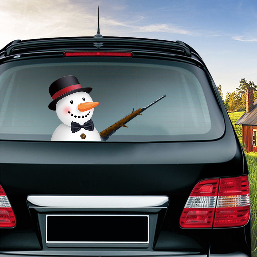 Snowman-04 Car Wiper Sticker