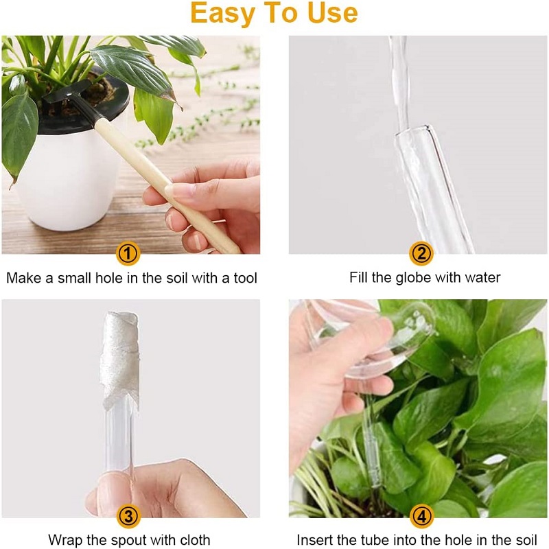 (🔥Last Day Promotion-SAVE 50% OFF) Self-Watering Plant Glass Bulbs - Buy 4 Sets Free Shipping!