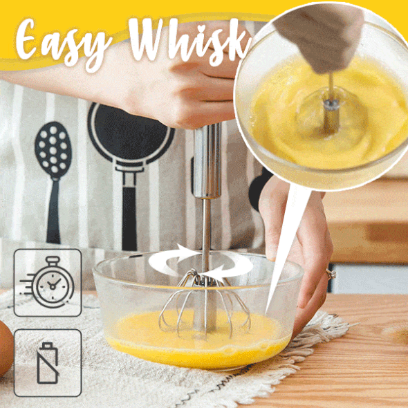 Stainless Steel Semi-Automatic Whisk - BUY 2 GET 1 FREE