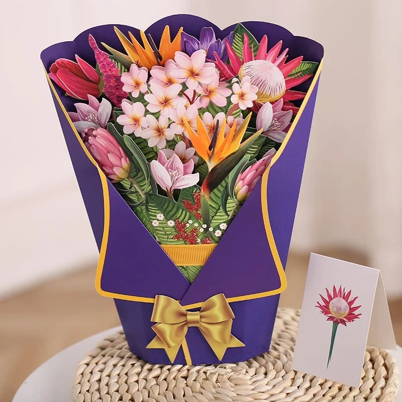 🎁Mother's Day Gift💐Pop Up Flower Bouquet Greeting Card(Buy 3 Free Shipping)