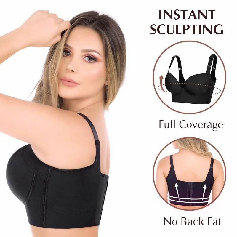 Deep Cup Bra Hide Back Fat With Shapewear Incorporated - Buy 1 Get 1 Free(2 pcs)