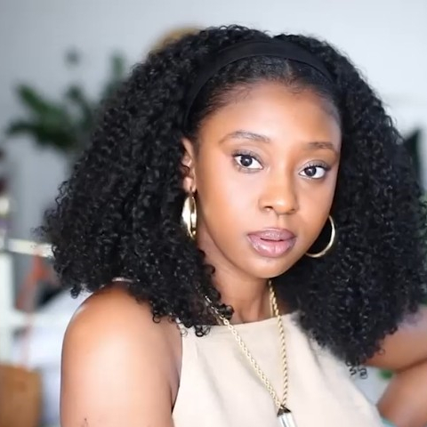 2020 New Beginner Friendly headband Curly Wig