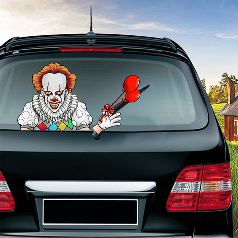 Balloon Clown Car Wiper Sticker