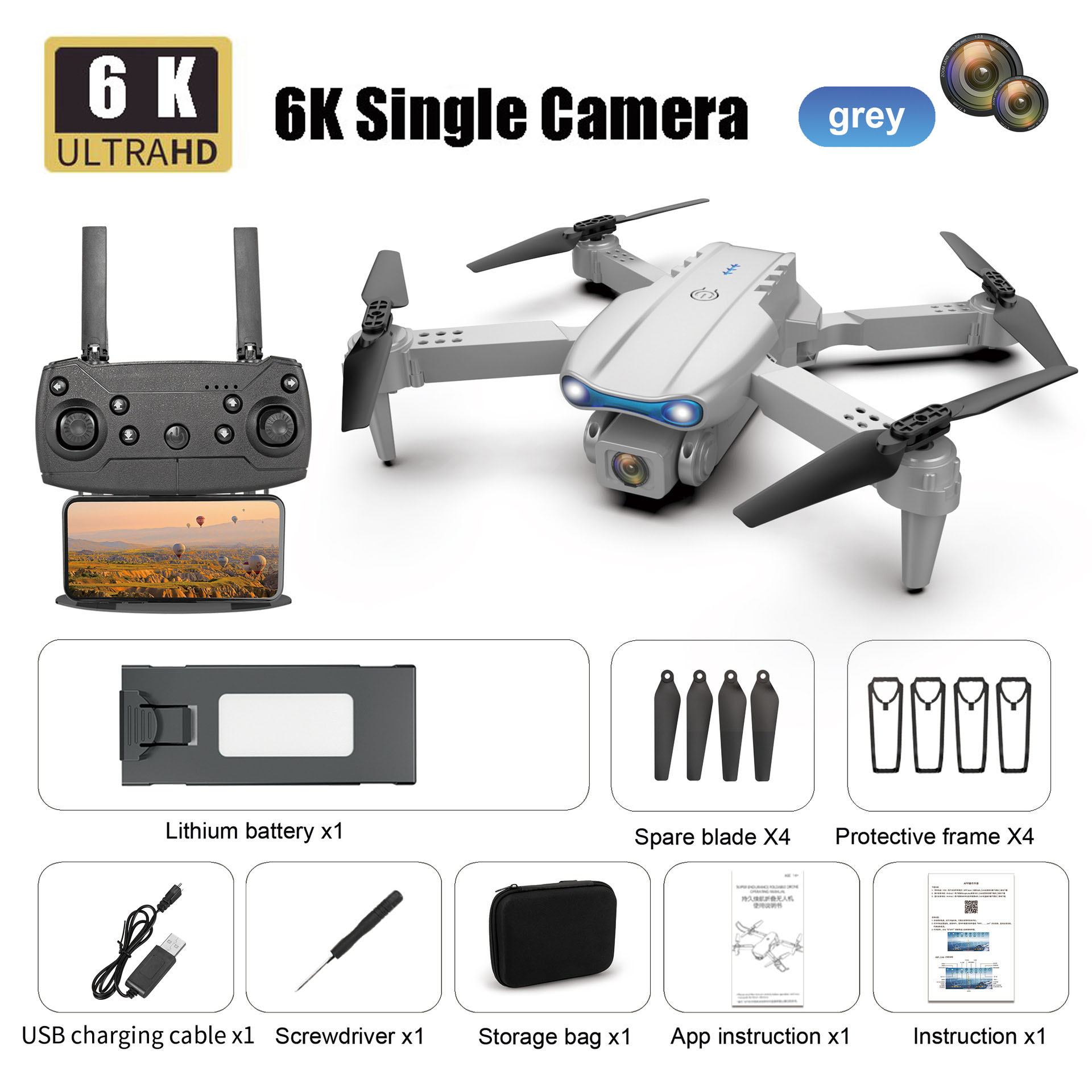 【Promotion ends May 25】2022 Latest Drone with 6K UHD Camera