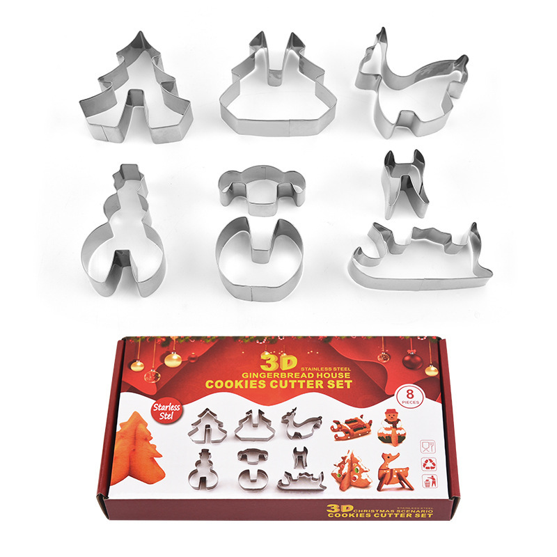 3D Christmas Gingerbread House & Cookie Cutter