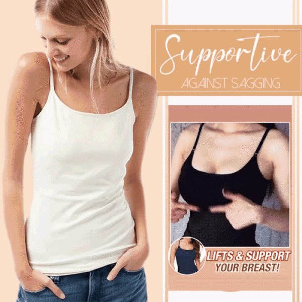 Cami Bra – Women’s Camisole With Built In Padded Bra Vest 💕🎁
