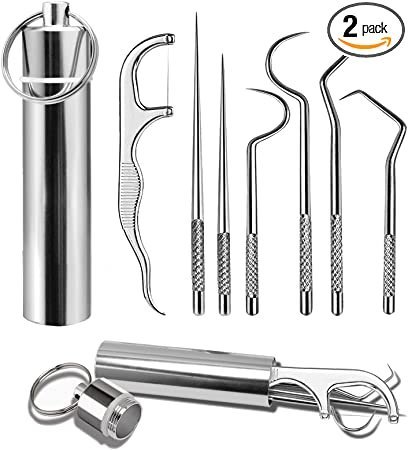 🔥Hot Sale - SAVE 50% OFF - Stainless Steel Toothpick Set 7pcs(🔥BUY 1 GET 1 FREE)