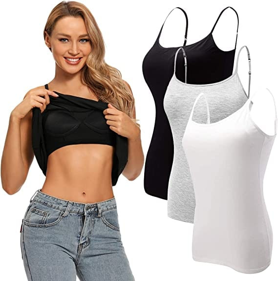 Cami Bra – Women’s Camisole With Built In Padded Bra Vest 💕🎁