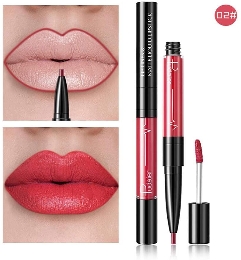 2 in 1 Double-end Lipstick Lipliner - Liquid Lipstick