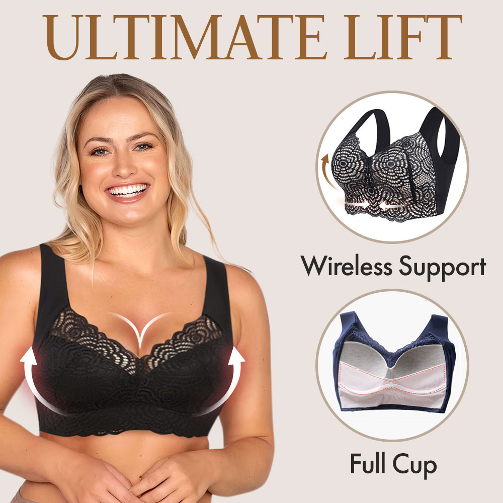 ExSecret - Ultimate Lift Full-Figure Seamless Lace Cut-Out Bra, Comfortable and Breathable Without Restraint